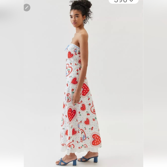 🍋**1 XS Left!!**For Love and Lemons Daisy Mae Strapless Midi Dress - Picture 16 of 16